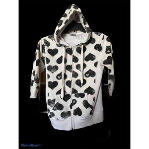 Disney‎ Mickey full zip hoodie hearts Graphics juniors